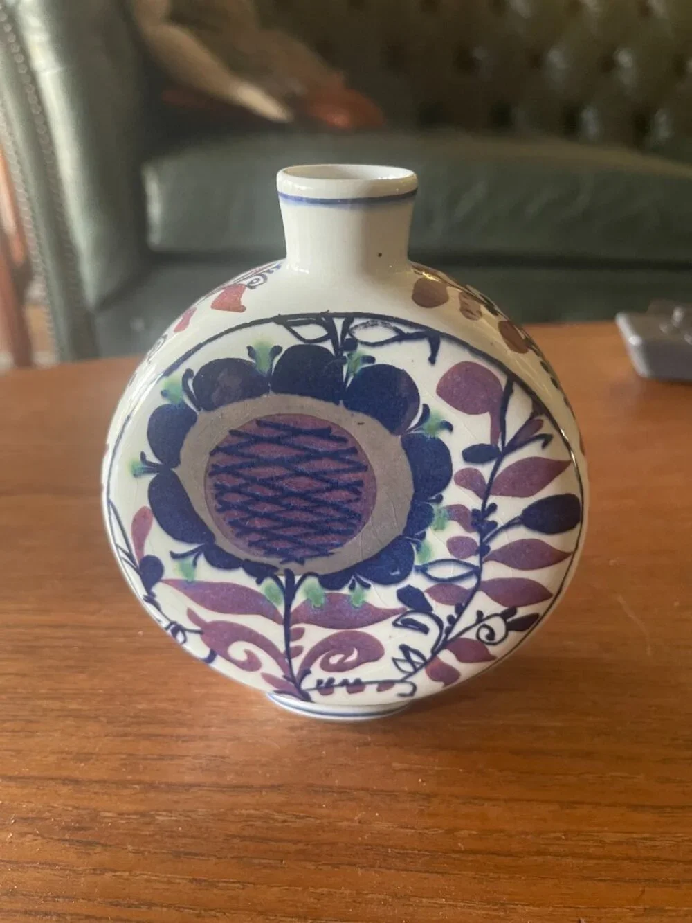 Mid Century Royal Copenhagen Denmark Fajance Sunflower Moon Bud Vase